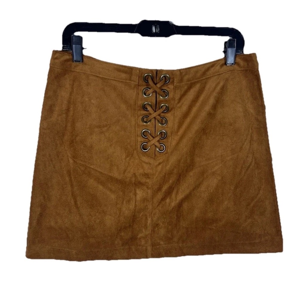 NWT BCBGeneration Faux Suede Mini Skirt Brown SPICE Women's